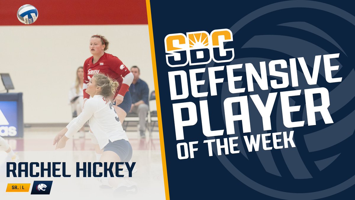 𝗟𝗘𝗔𝗚𝗨𝗘 𝗟𝗘𝗔𝗗𝗘𝗥.

<a href="/rachel7300/">Rachel Hickey</a> of <a href="/SouthAlabamaVB/">South Alabama Volleyball🏐</a> led the Sun Belt Conference in total digs (34) and digs per set (5.67) last weekend. She is the #SunBeltVB Defensive Player of the Week. ☀️ 🏐

📰 » sunbelt.me/3yxtEE1