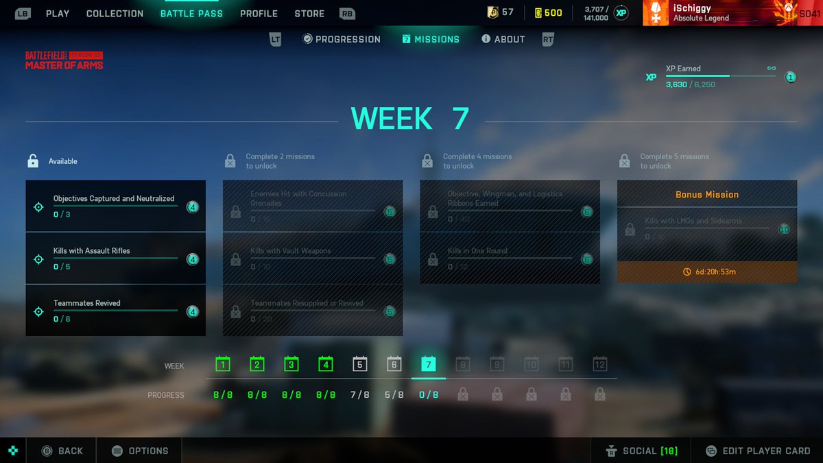i_schiggy's tweet photo. +++INFO+++
Week #7 is also live @Battlefield! 📋
#Battlefield2042 #BF2042 #MasterofArms #Season2 https://t.co/8Dy0R66IWr