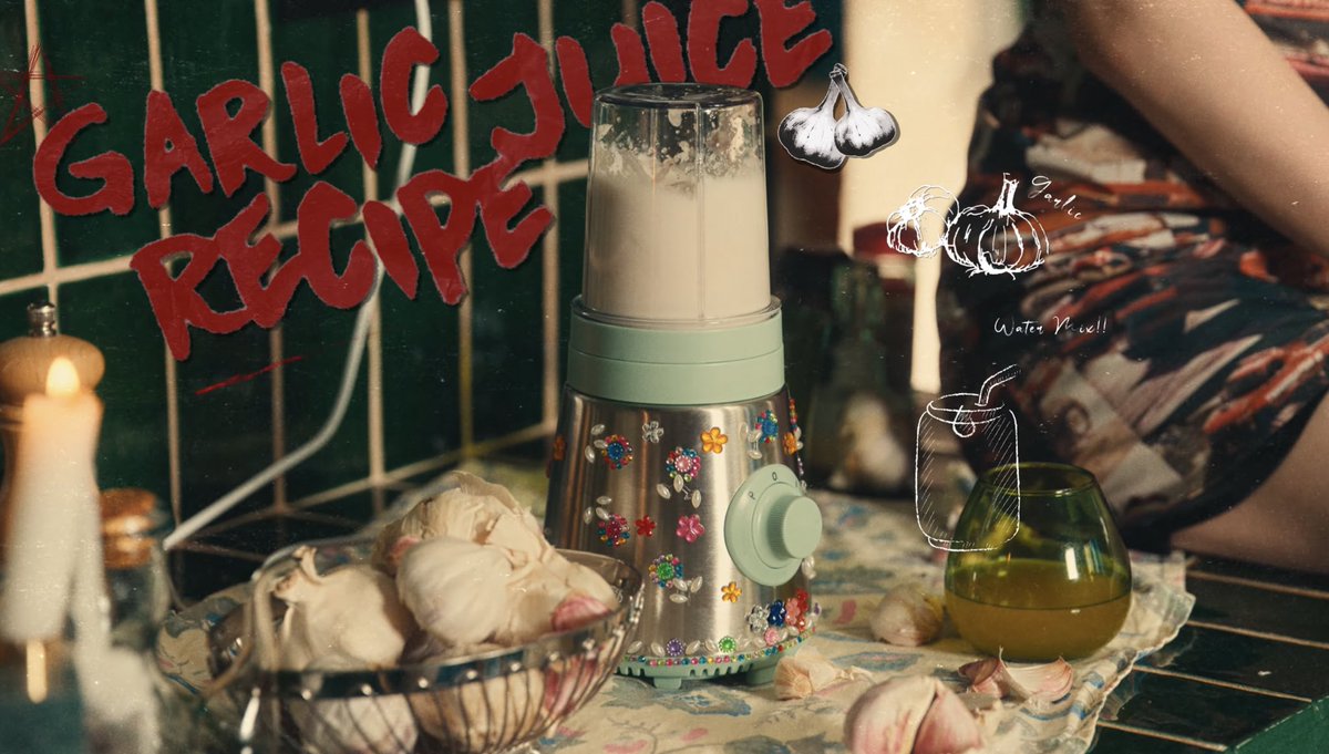 our vampire loves garlic juice