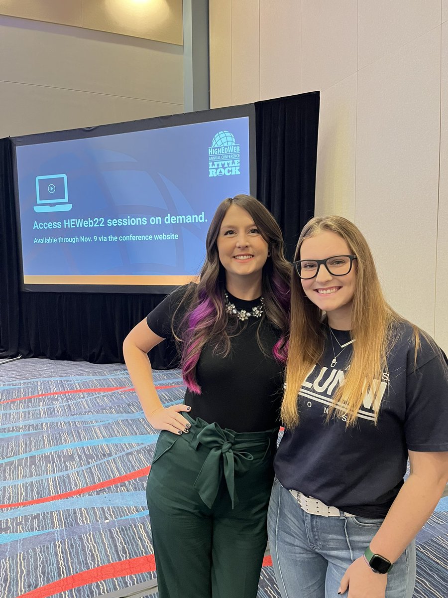 I love seeing our <a href="/UAFS/">UAFS</a> Lions represent at the national level. Fantastic session on the importance of authenticity and using student-generated content in social media.  #HEWeb22