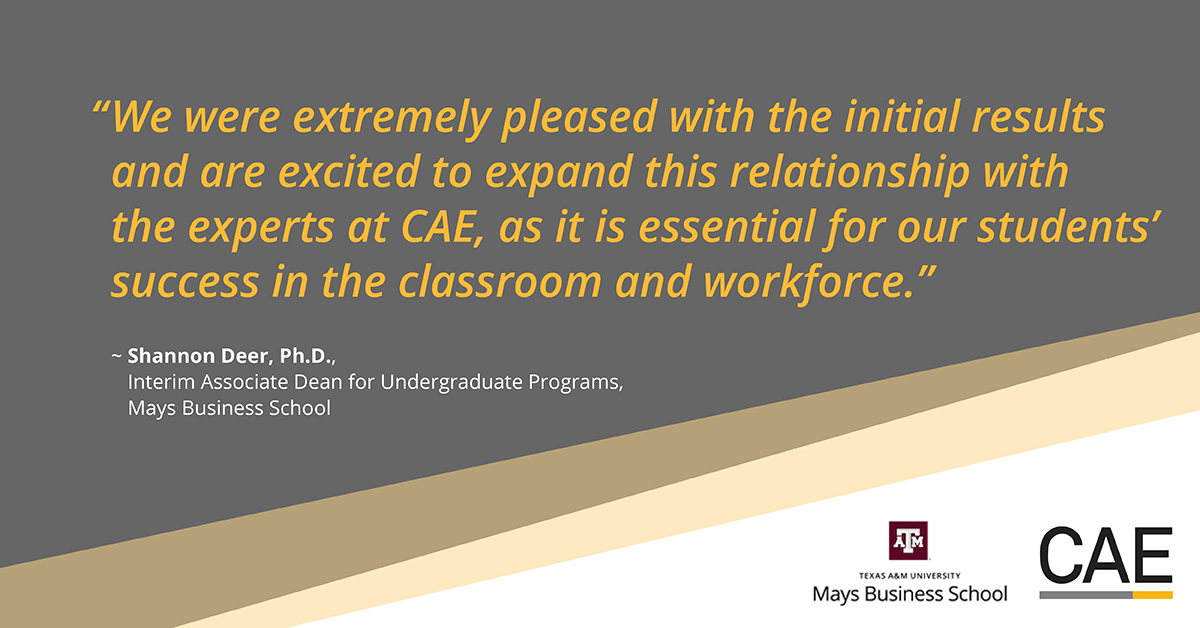 We are excited to announce our continued partnership with one of the top undergraduate B-schools in the nation, @maysbusiness of Texas A&M University. Learn more about our collaboration here: cae.org/cae-and-texas-…