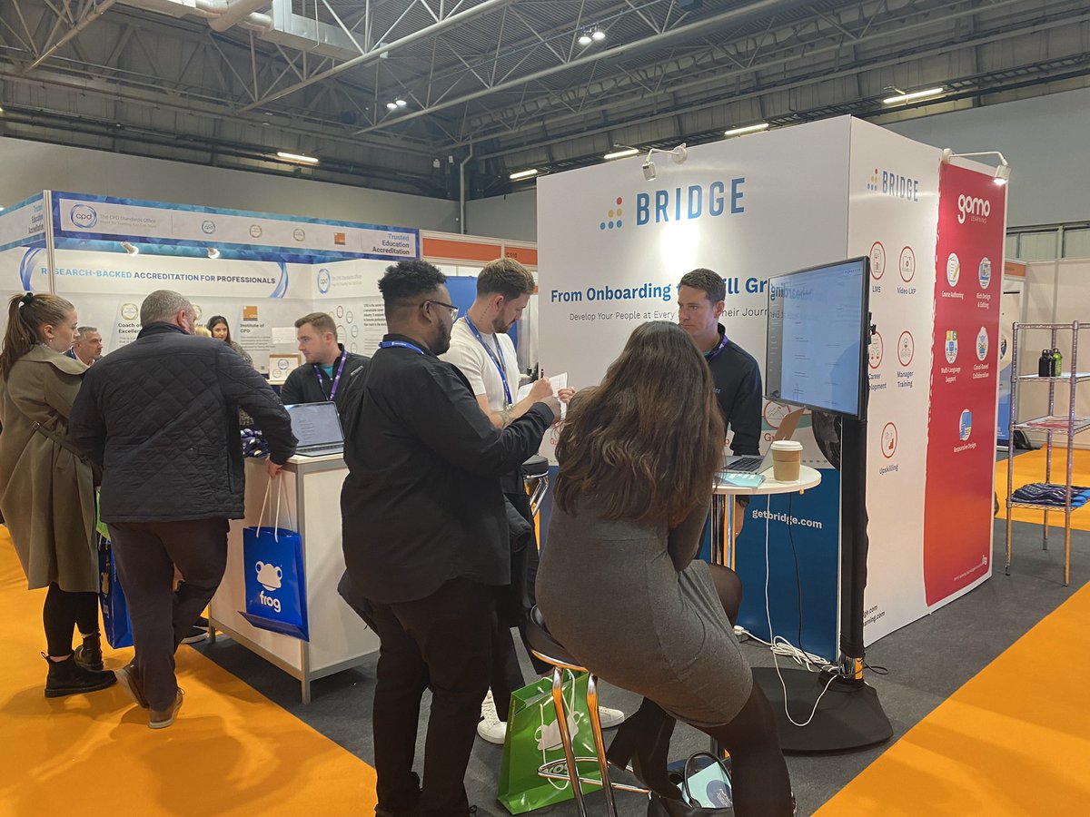 Busy first day of a busy week at #WOL22 with <a href="/GetBridge/">Bridge LMS</a> and <a href="/gomolearning/">Gomo Learning</a> from <a href="/LTGplc/">LTG plc</a>