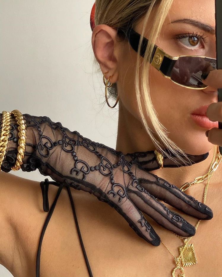 gucci lace gloves