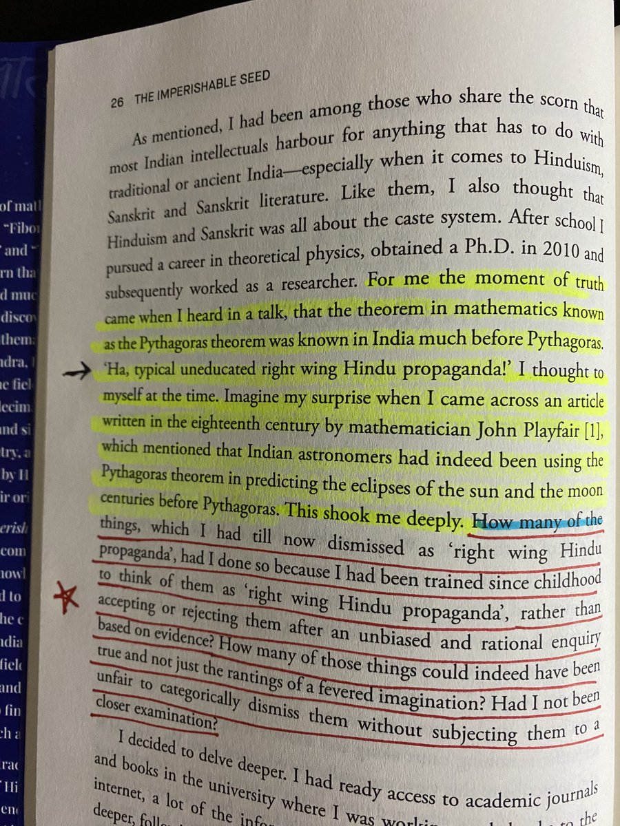 SubramanianKri's tweet photo. Started reading “The Imperishable Seed: How Hindu Mathematics Changed the World and Why this history was erased.” Sharing an excerpt from page 2 of the Introduction. Pls read https://t.co/MPThioZmuY