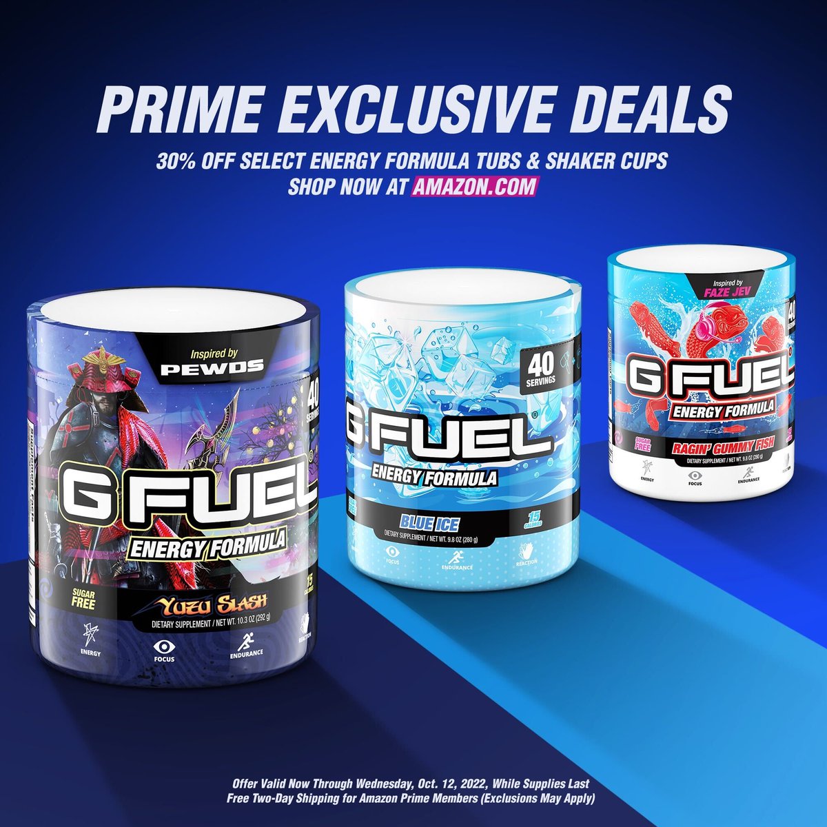 GFuelEnergy's tweet image. 💙 𝗟𝗜𝗞𝗘 + 𝗥𝗧 to win a #GFUEL TUB + SHAKER from our AMAZON SHOP COLLECTION! Picking 2 winners tomorrow to celebrate our FLASH #PrimeDay SALE!

📦 Free 2-Day Prime shipping available!
👁️ See graphic for full details!

🛍️ 𝗦𝗛𝗢𝗣: GFUEL.ly/amazon