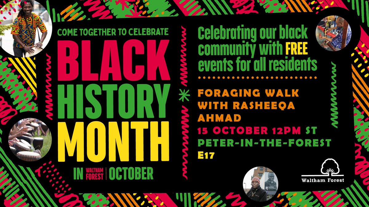Rasheeqa Ahmad of <a href="/HedgeHerbs/">Rasheeqa</a> will share her experiences as a forager in this exploration of the health benefits of plants at St Peter-in-the-Forest on Saturday October 15 from 12pm. 👉 orlo.uk/KFrzh

See the full #BlackHistoryMonth programme 👉 orlo.uk/9mGM8
