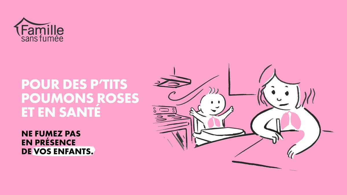 La campagne Famille sans fumée est de retour jusqu’au 7 novembre 2022. Cette édition met l’accent sur les mythes autour des mesures prises par les parents (hotte, fenêtre, etc.) pour réduire la fumée secondaire afin de protéger la santé des enfants. 👉 bit.ly/3rMKAmg