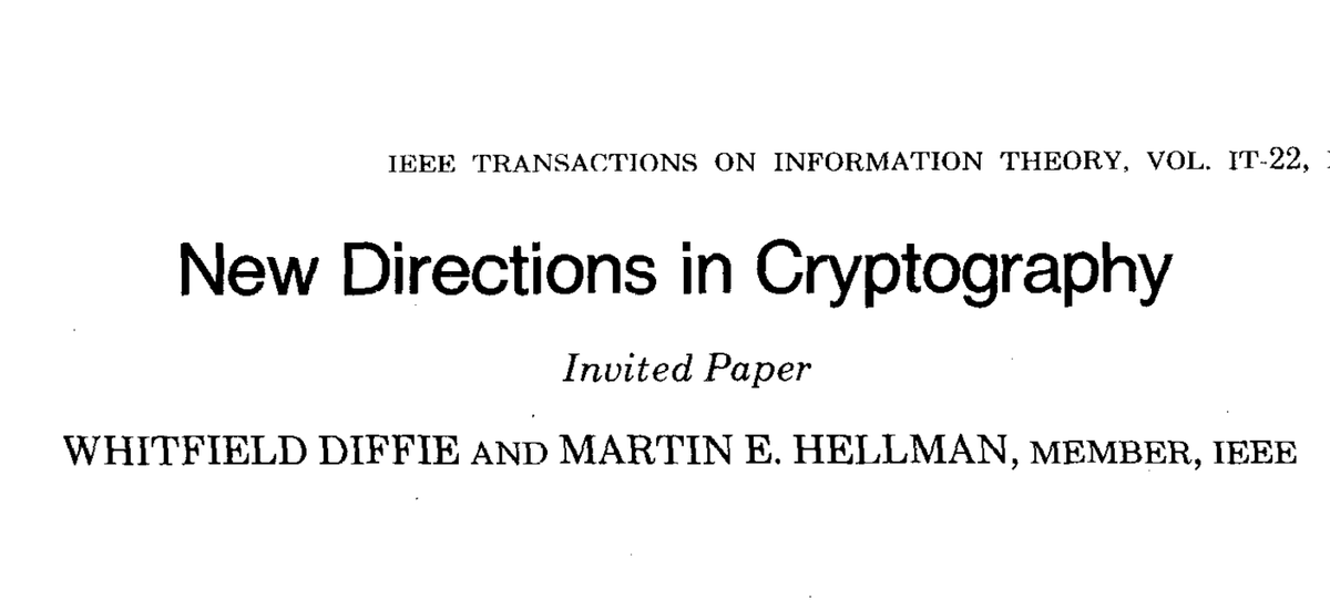 caffe1nator's tweet photo. #day1
Started with the canon. tldr from the first paper
"New Directions in Cryptography" 6 November 1976
🧵

#cryptography #zkTech #Web3 https://t.co/pA8MtdZ0bc