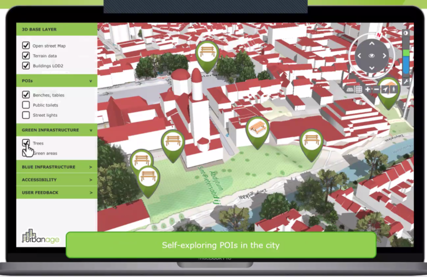 UrbanageH2020's tweet photo. The Green Comfort Index will allow people to not only explore elements, but they can also upload useful information about infrastructure and its use/accessibility to benefit others, e.g. places to sit, shade, access and services... #EURegionsWeek #H2020 #GreenDeal https://t.co/GTjt1Xv7jP