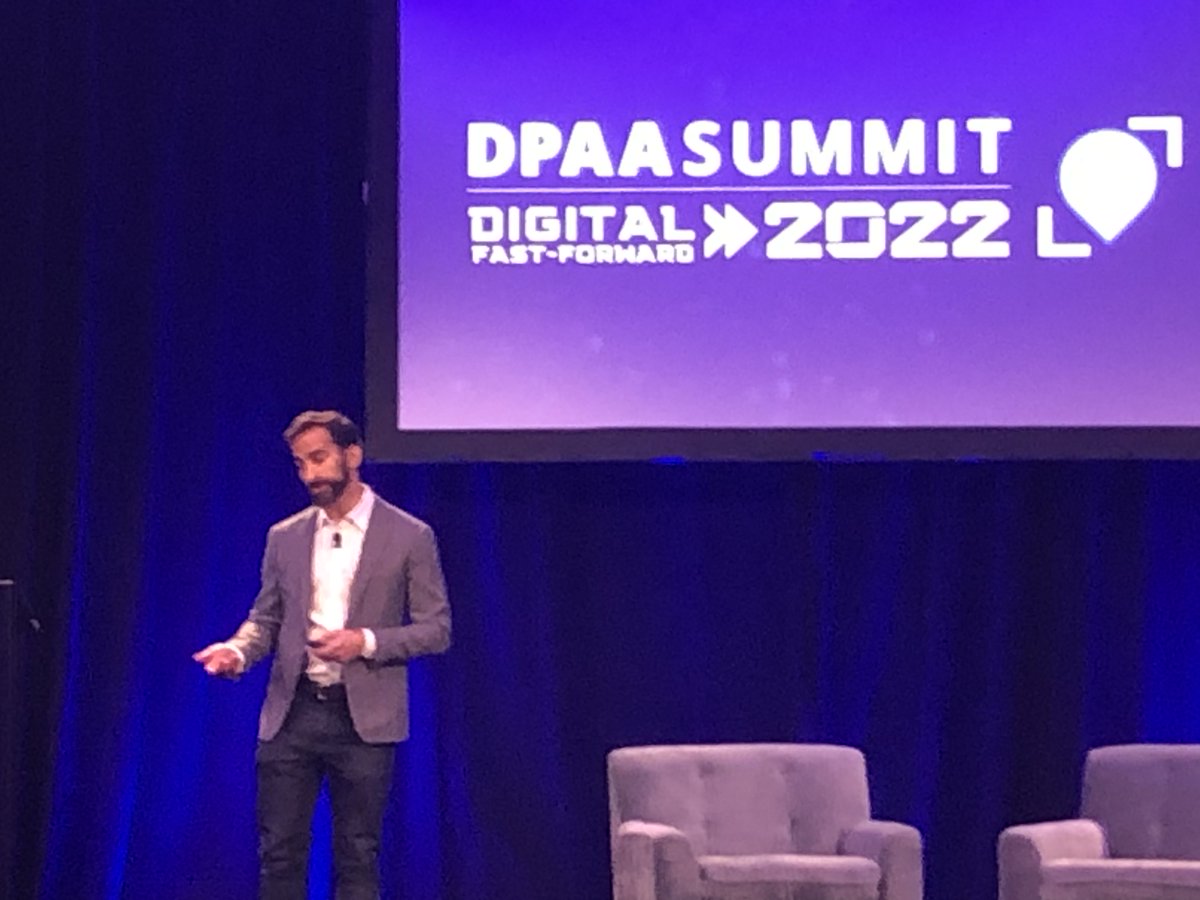 barryfrey's tweet photo. .@vistarmedia CEO Michael Provenzano shares his tips for being both the "nerd and the Don Draper" of advertising. I'm taking notes! πππ
#dpaaglobalsummit #dooh #digitalfastforward https://t.co/qU9KYj7PKI
