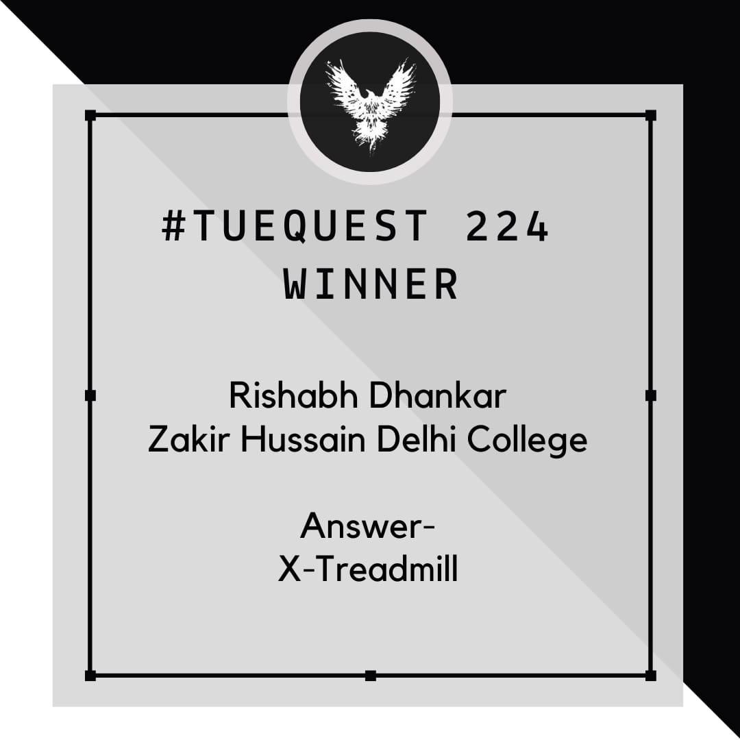 SRCCQuiz's tweet photo. TueQuest is here again to get your mind working.
Send in your answer for #TueQuest 225 in the DMs!
#quiz #quizinstagram #quizzes #quizzer #knowledge #srcc #delhi #du #delhiuniversity #questions #challenge #britain #uk #literature https://t.co/8Jyj74Bo5n