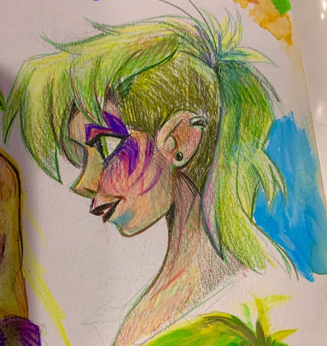 「facepaint green hair」 illustration images(Latest)