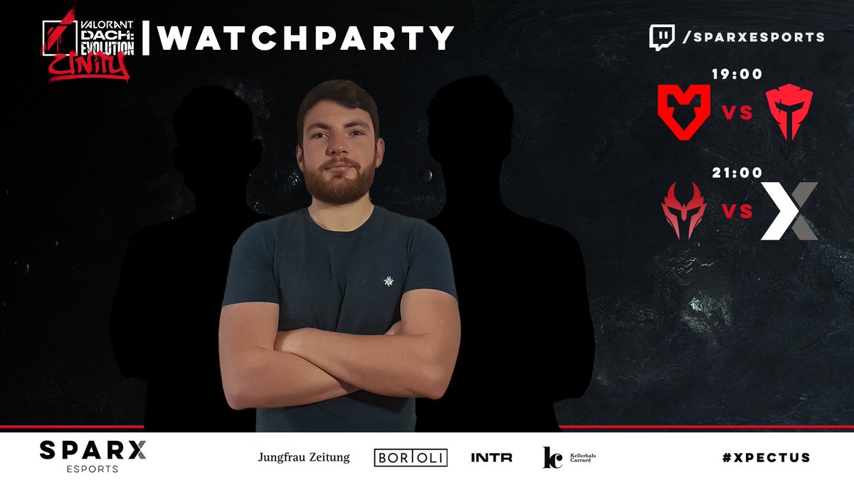 [#Valorant]

Straight from <a href="/Szenetalk/">Szenetalk</a> to our #DACHUnity watchparty 🔥

Welcome <a href="/gipetto/">Loc Vuu</a> as todays host 🎙️

Stream starts @ 7pm 
#XpectUs | twitch.tv/sparxesports