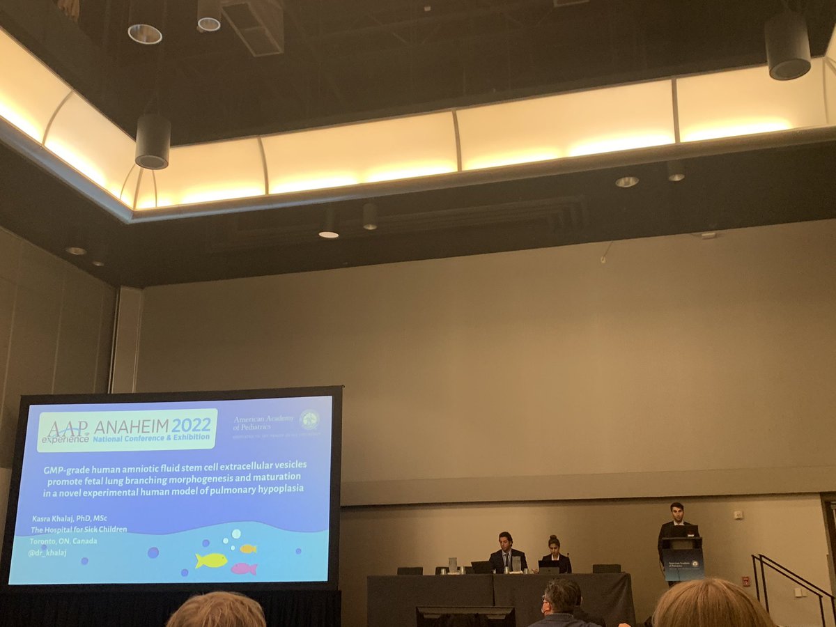 Honoured to have had the opportunity to present at the <a href="/AAPexperience/">AAP National Conference & Exhibition</a> #aapsurg2022 on my postdoctoral work from <a href="/augusto_zani/">Augusto Zani</a>’s lab on #exosome treatment for babies with #CDH.
<a href="/sickkidsnews/">The Hospital for Sick Children (SickKids)</a> <a href="/sickkids/">SickKids Foundation</a> <a href="/SKDevStemCell/">Developmental, Stem Cell & Cancer Biology</a>