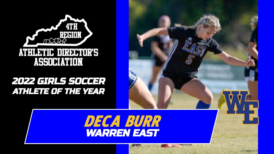 4thRegionADs's tweet photo. The @4thRegionADs Girls Soccer Athlete of the Year is Deca Burr of Warren East.

Congrats, @DecaBurr! https://t.co/BJYdU0R7DN