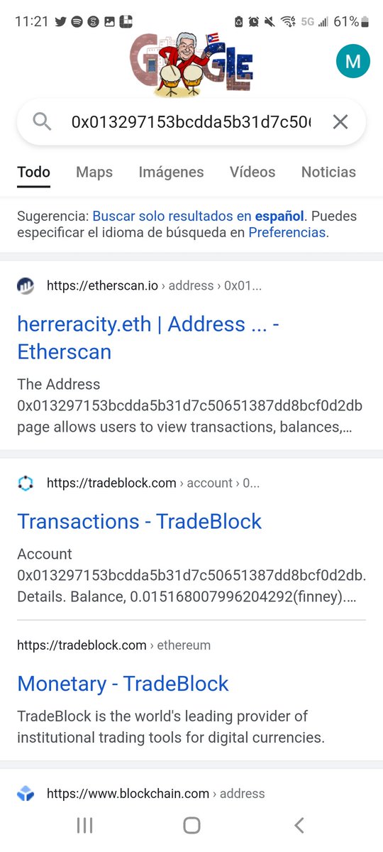 mamboenvivo's tweet photo. Mi gente ya se puede buscar las dirreciones de #Ethereum en google vamos en alta y subiendo!!!!! Lets go #herreracity https://t.co/JR9hRzRqd7