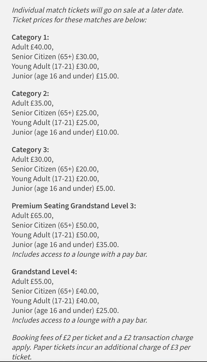 🎫 EURO 2024 CAMPAIGN TICKET 🎫 

Covering the 4 home matches vs 🇱🇻🇦🇲🇭🇷🇹🇷
Cheapest adult ticket is £102 in cat 3 (behind the goals)

Sales open at 12pm on Wednesday 26th October, you can renew your seat from the Nations League campaign*