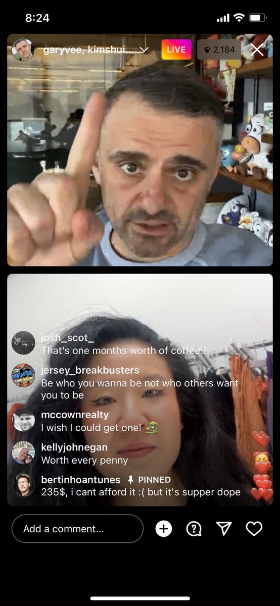 Gary dropping some alpha on Instagram with Kim Shui 💚 #drivendragon
