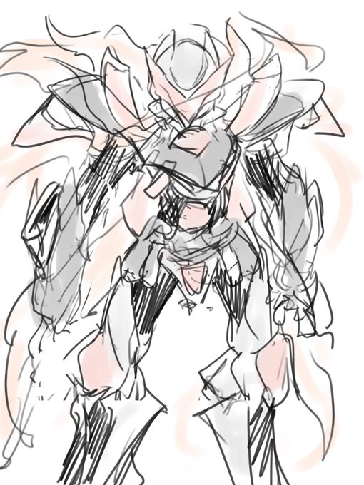 アーマメントベルト+特殊装甲義肢白兵アタッカー、初期デザインだと炎じゃなくてマントなのも含めてまんまナイトブレイザーだった 