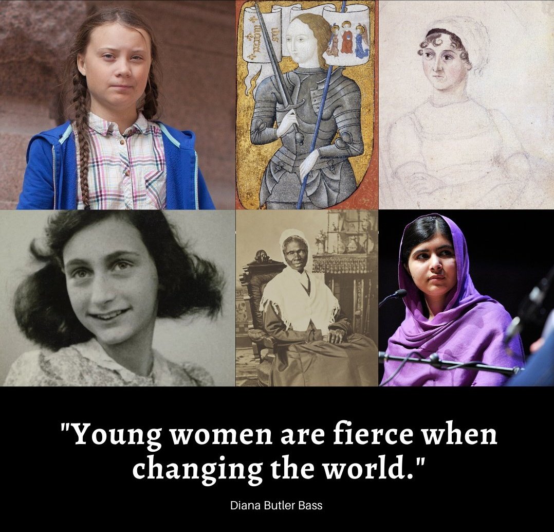 "Young women are fierce when changing the world." <a href="/dianabutlerbass/">Diana Butler Bass</a> #DayOfTheGirl