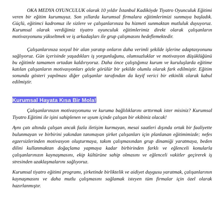 Oka Medya & Tiyatro Oyunculuk tweet media