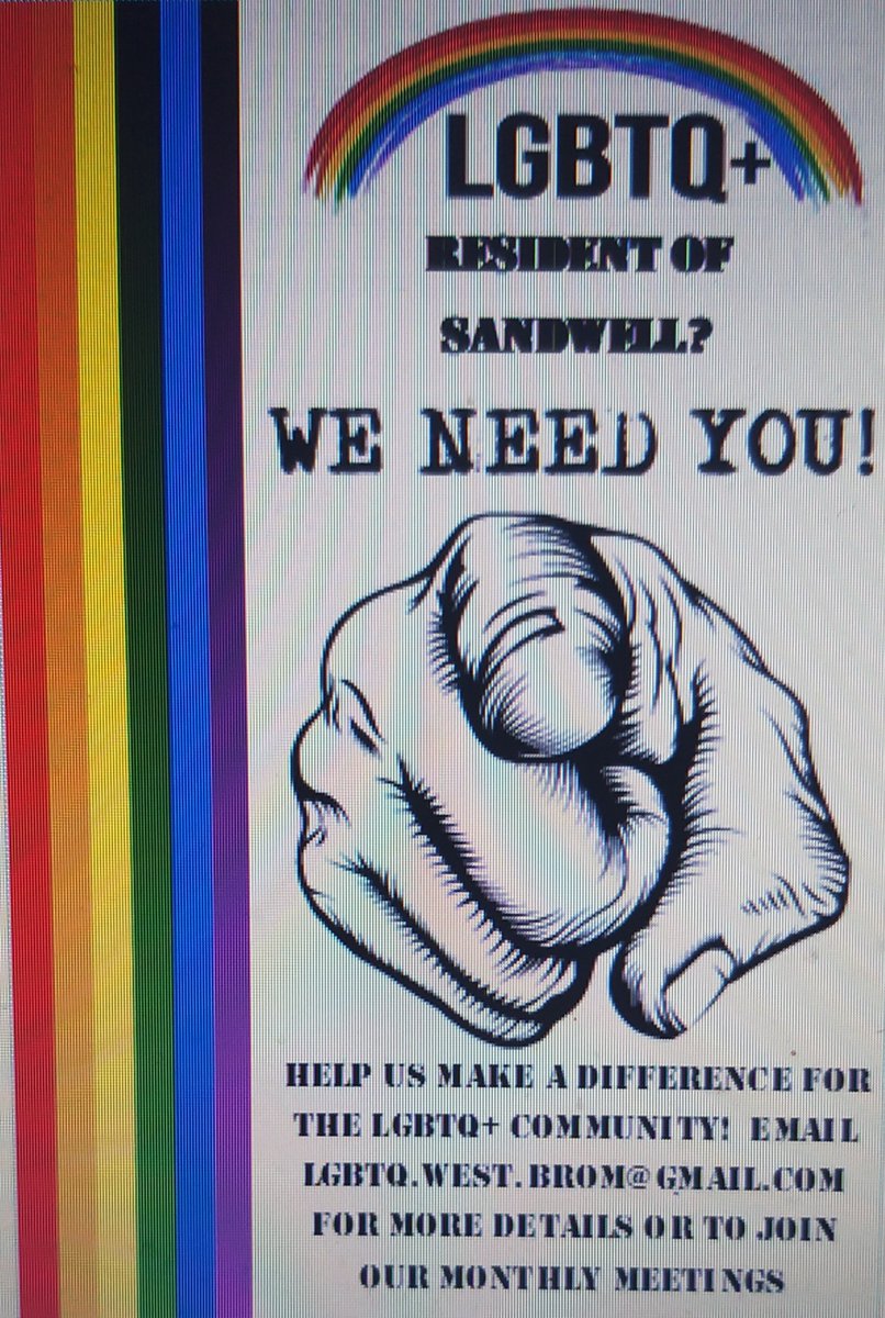 LGBT_Sandwell's tweet photo. If you would like to join our group or attend one of our committee meetings to see what we are about and if joining is something you would want to do please feel free to message us or use the email in the picture below: https://t.co/yjaFDnjKbu