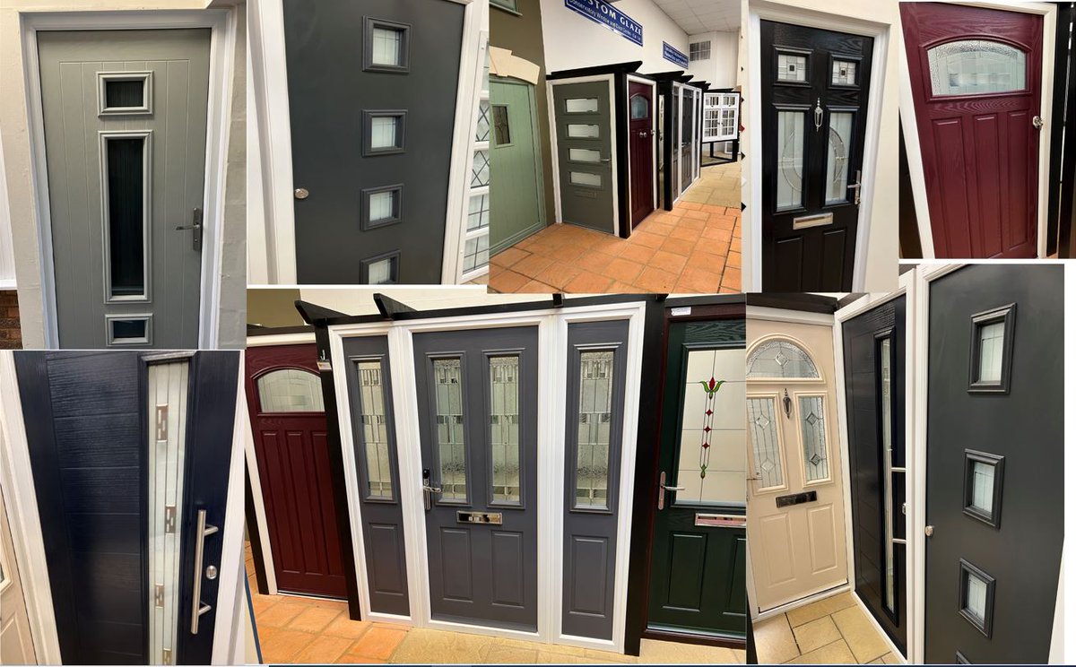 CustomGlaze's tweet photo. Come see our display of the latest doors in our showroom at Denbigh Hall, Bletchley. A wide range of styles, colours and glass designs to suit most tastes.
Freshen up your house and eliminate those draughts with a new designer front door now! 
https://t.co/cqqy0uPocK https://t.co/JkZkef0ZV1