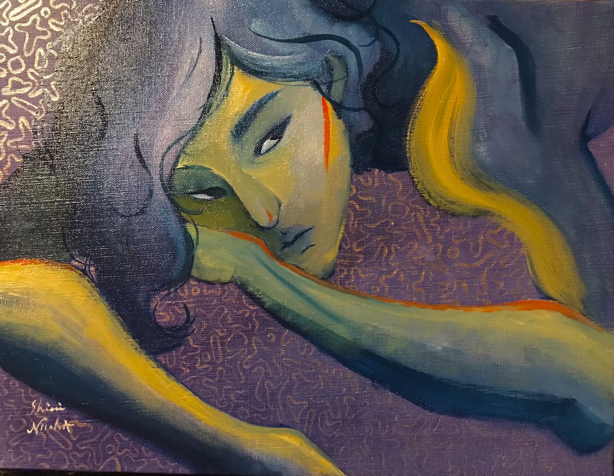 NiiokaShiori's tweet photo. サテュロス『憂鬱』
#art #drawing #draw #painting #oilpainting #oiloncanvas #saturos #melancolia https://t.co/frspIiaVKN