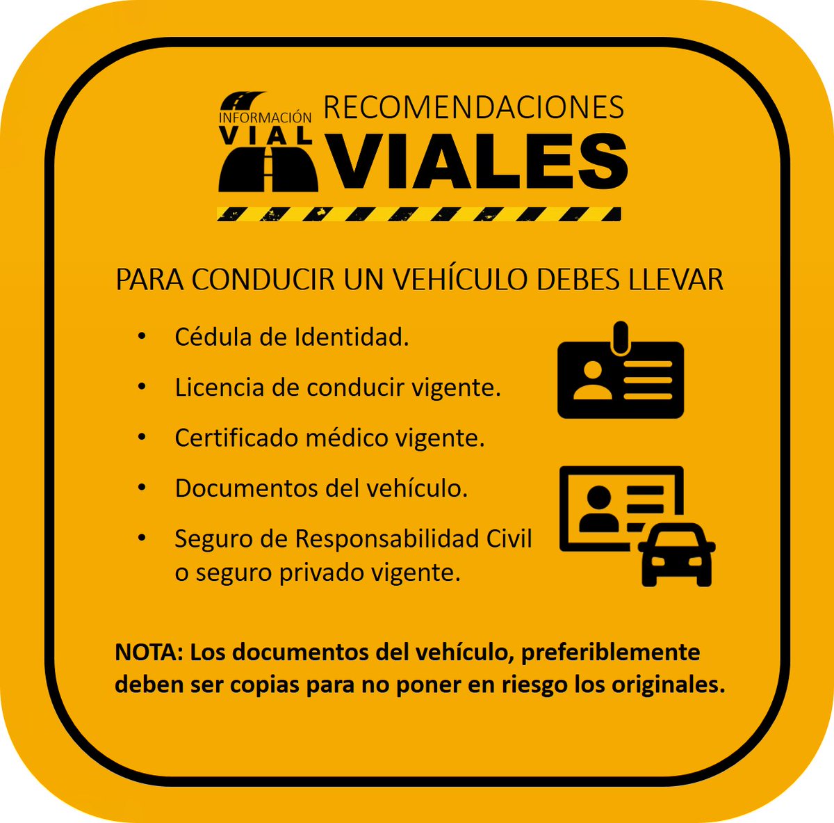 InformacionVias's tweet photo. ⚠️⚠️⚠️ #TipsInformacionVial 𝗦𝗶 𝘂𝘀𝘁𝗲𝗱 𝗲𝘀𝘁á 𝗲𝗻 𝗿𝗲𝗴𝗹𝗮... 𝗹𝗲 𝗱𝗶𝗳𝗶𝗰𝘂𝗹𝘁𝗮 𝗹𝗮 𝘀𝗶𝘁𝘂𝗮𝗰𝗶ó𝗻 𝗮 𝗹𝗼𝘀 𝗮𝗯𝘂𝘀𝗮𝗱𝗼𝗿𝗲𝘀 🧾⚖️📜
#Vias #Vialidad #Precaucion #Seguridad #SeguridadVial #Documentos #EnRegla https://t.co/x8CkZphiMw