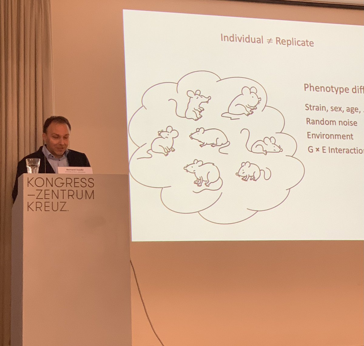 Swiss3RCC's tweet image. Bernard Voelkl (🏆 2021 3R award) presents on the standardization facility #3Rs #Swiss3RsDay #reproducibilitycrisis #validity #variation