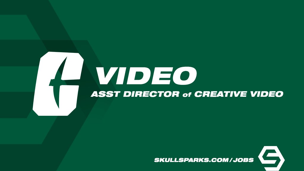 SkullSparks (@skullsparks) on Twitter photo New opportunity with the <a href="/Charlotte49ers/">Charlotte 49ers</a>. Assistant Director of Creative Video: bit.ly/3Cpa3a7 More jobs: SkullSparks.com/jobs New opportunity with the <a href="/Charlotte49ers/">Charlotte 49ers</a>. Assistant Director of Creative Video: bit.ly/3Cpa3a7 More jobs: SkullSparks.com/jobs