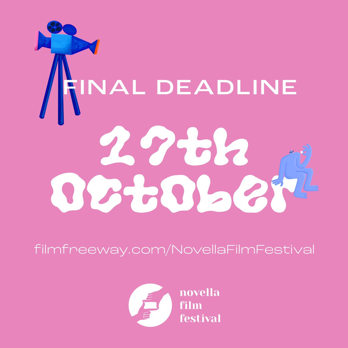 novellafilmfest's tweet photo. 📣 !! LAST CALL !! 📣
Our final deadline for submissions is next Monday! It’s your last chance to submit your work to our festival and be a part of the first year of Novella. We absolutely can’t wait to see all of your films!
Submit today at https://t.co/ikyOWVjWMJ https://t.co/hKY5VDCL7r