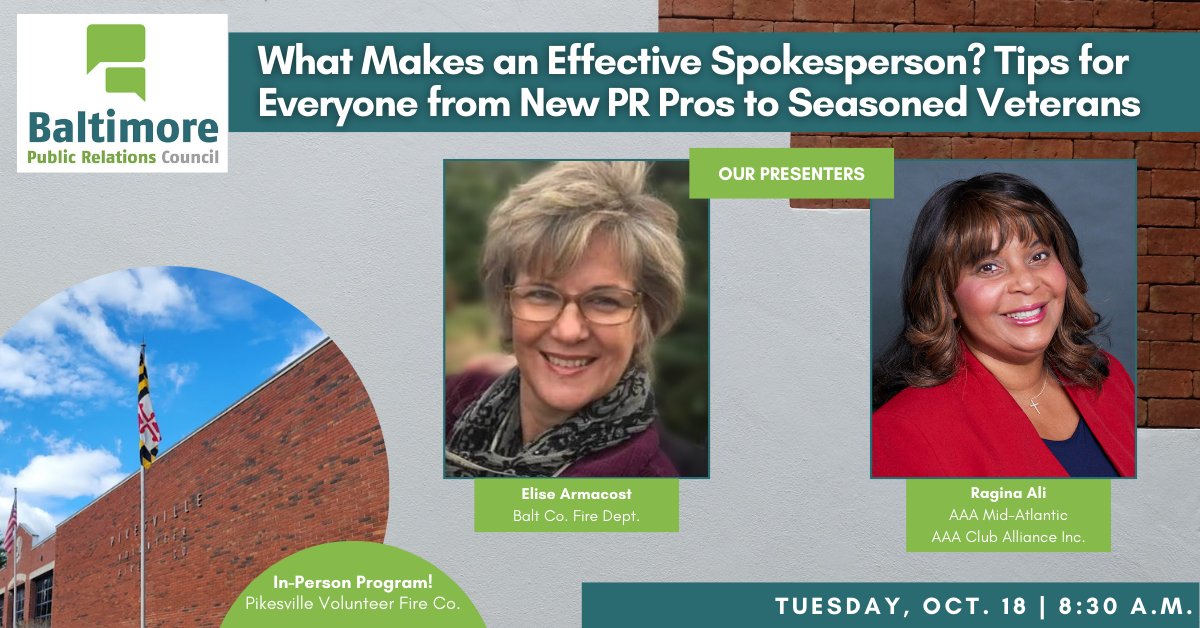 BaltPR's tweet photo. There's still time to register for our upcoming in-person program! Join us to learn the skills you need to master BEFORE you go on-camera for a media interview. Learn more here: https://t.co/8AR8VjF363 #BaltPR #MediaRelations #Communications https://t.co/rk1d2PJuRs