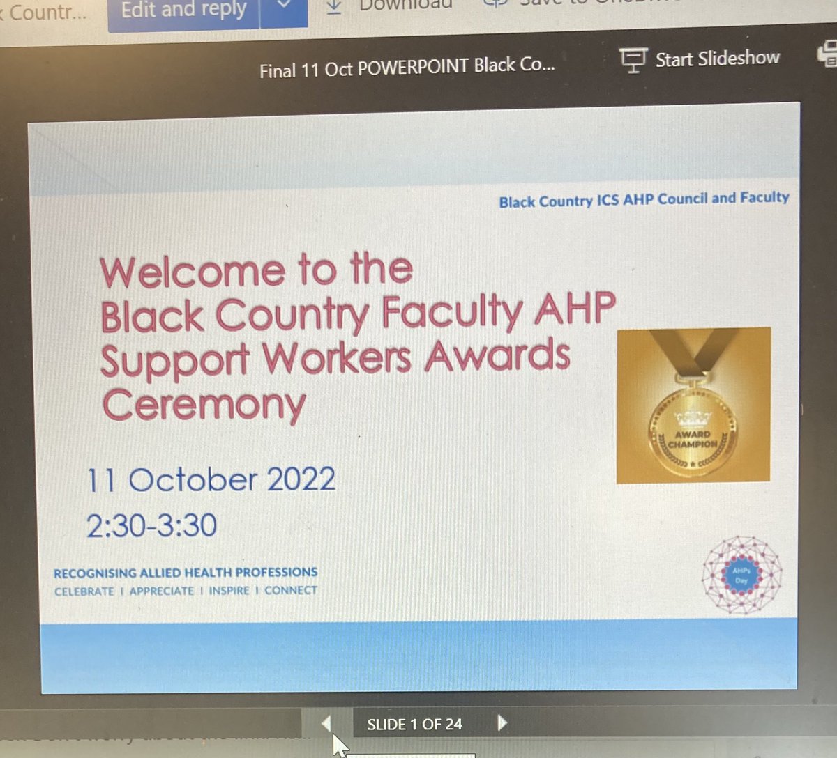 Lorraine Allchurch (@lorraineahp) on Twitter photo #AHPSupportWorkers from The Black country dedication to patient care and each other at todays awards was wonderful to see .
Didn’t expect this feel humbled by the calibre of the nominees
AHP Support Worker of the year⭐️
<a href="/LucyDav74271674/">Lucy Davies</a>
<a href="/KarenLe08016942/">Karen Lewis</a> #AHP #AHPSupportWorkers from The Black country dedication to patient care and each other at todays awards was wonderful to see .
Didn’t expect this feel humbled by the calibre of the nominees
AHP Support Worker of the year⭐️
<a href="/LucyDav74271674/">Lucy Davies</a>
<a href="/KarenLe08016942/">Karen Lewis</a> #AHP