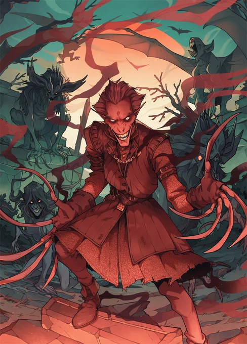 hey #PortfolioDaywe're MLarty, illustrators who love monsters and red  
