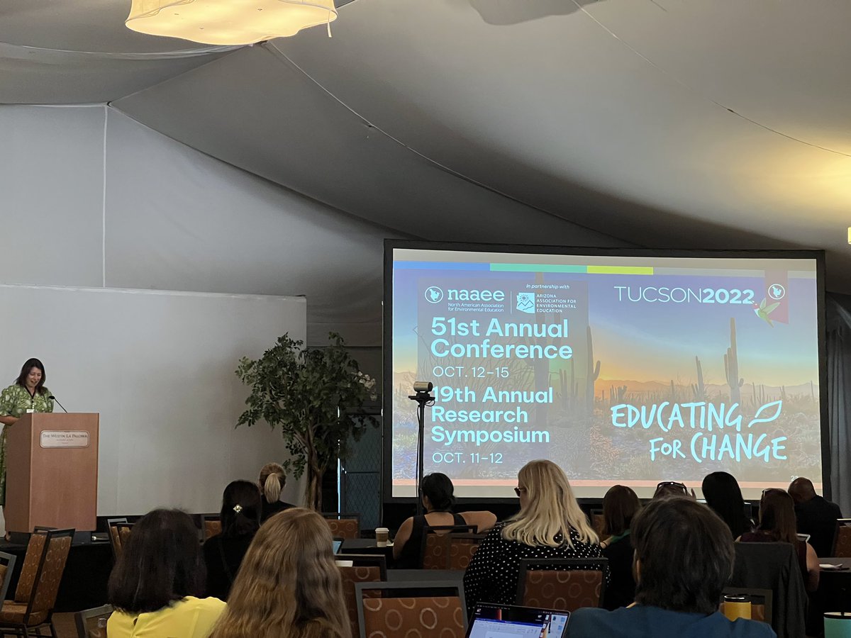 NatureConnLab's tweet photo. @drktstevenson kicking us off at #NAAEE2022 ready for an incredible week of learning and sharing in person. https://t.co/0ruMXRFCvv