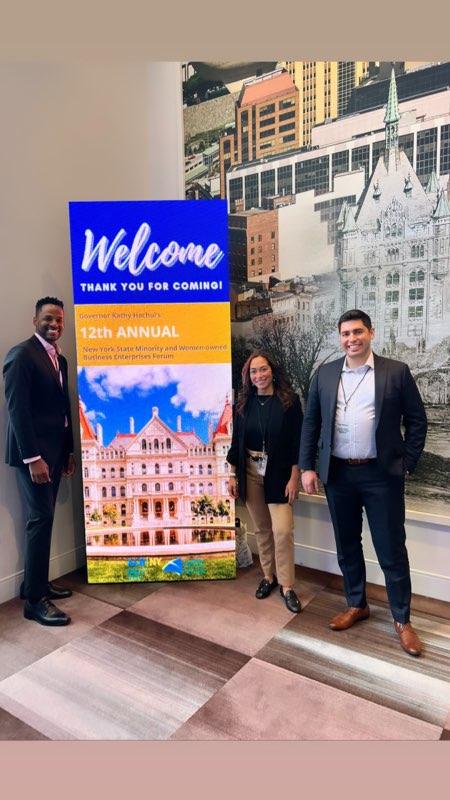 Some of the MWCDA team attended the NYC M/WBE Forum in Albany last week. 

They had a great time convening and collaborating with other organizations, agencies and advocates that collectively share a passion and commitment to advancing #mwbe firms.
