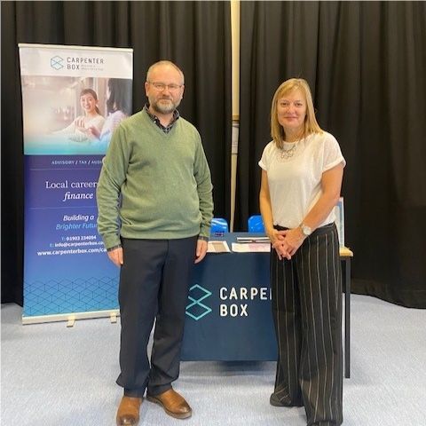 carpenterbox's tweet photo. Last week our lovely colleagues visited the St Andrews #Careers event to chat to students about a #career in accountancy and showcase the opportunities at #CarpenterBox.
If you are interested in a career in #finance, visit our careers page: https://t.co/szGRu3eQLv
#cbxcareers https://t.co/A6qxrlqMDB