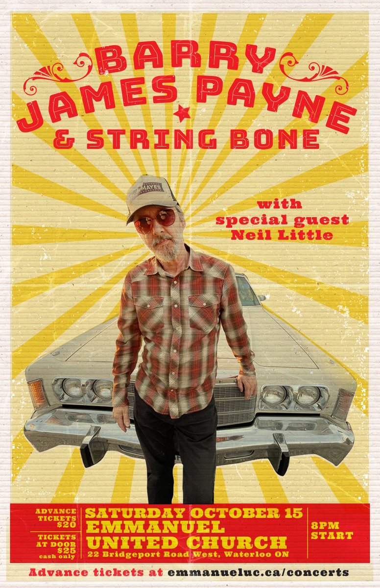 Thanks to @GetTLWR for the shout-out for Saturday's concert! Barry James Payne &amp; String Bone with Neil Little opening. Americana at its best.

$20 tickets and an 8:00pm start.
Tickets link:
sidedooraccess.com/shows/CwruCl0F…

#bookedwithsidedoor #wrawesome
<a href="/sidedooraccess/">Side Door</a>