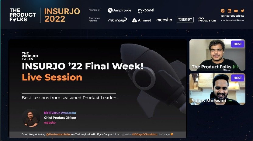 The Product Folks ๐ (@theproductfolks) on Twitter photo Opportunities like these don't come easy! ๐
The <a href="/meeshotech/">Meesho Tech</a> x <a href="/TheProductfolks/">The Product Folks ๐</a> event we've all been waiting for is here! ๐ฅ๐ฅ
<a href="/kirti_varun_a/">Kirti Varun</a>, CPO at <a href="/meeshotech/">Meesho Tech</a>, is all set to take the stage tonight!โจ
Hope you are all excited! Let's goo๐
Join now!
rebrand.ly/Kirti-Varun_YT Opportunities like these don't come easy! ๐
The <a href="/meeshotech/">Meesho Tech</a> x <a href="/TheProductfolks/">The Product Folks ๐</a> event we've all been waiting for is here! ๐ฅ๐ฅ
<a href="/kirti_varun_a/">Kirti Varun</a>, CPO at <a href="/meeshotech/">Meesho Tech</a>, is all set to take the stage tonight!โจ
Hope you are all excited! Let's goo๐
Join now!
rebrand.ly/Kirti-Varun_YT