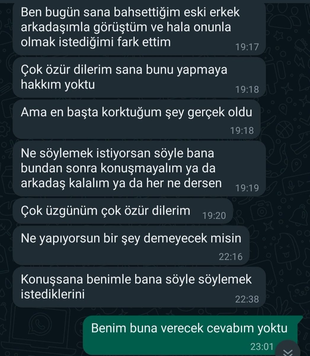 🫀 : Bişey söyle...
🧠 : İnan bana susmak şuanda yapacağın en iyi şey olacaktır.