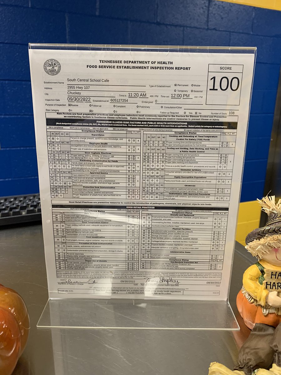 Congratulations to the rockstar cafeteria staff <a href="/SCESWildcats/">South Central School</a> perfect score!!! <a href="/WCDE_NUTRITION/">WCDE_NUTRITION</a> <a href="/WCDE_TN/">WashingtonCoSch TN</a>