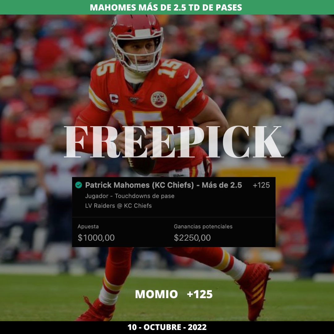 gamster_picks's tweet photo. Ayer Sufrimos pero ganamos nuestra apuesta fuerte del GrupoVip 💰💰y nos fuimos 2 de 4 en nuestros #freepicks! Ganando los de mejores momios 🤩💸

Kansas ML y Kelce anota TD
+105✅✅💸💸

Mahomes Ovr 2.5 pases de TD
+125✅💸

D.Adams anota TD
+140✅💸

#MNF #NFL #NFLTwitter https://t.co/PaPnGwtRc5