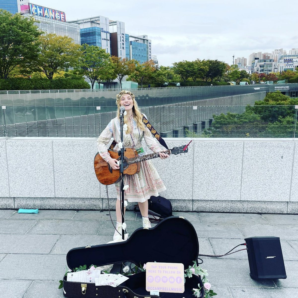 BuskInLondon's tweet photo. Well done to Busk In London artists @Ccampbellmusic &amp; @_jadethornton who are through to the next round of the Buskers World Cup in South Korea!! 💫🙌🎶 https://t.co/BxQLn9RhMz