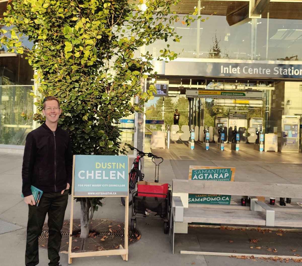 Good morning #portmoody from Inlet Centre Station! Voting day is this Saturday, October 15th!
