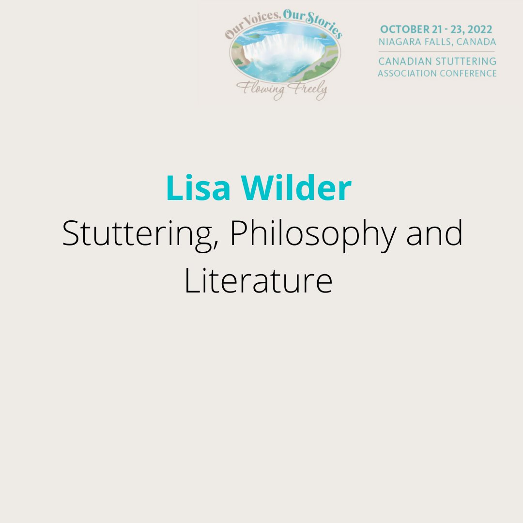 Lisa will look at various texts featuring stuttering. Philosophers such as Eli Siegel, Gilles Deleuze, and Robert Graves will be critiqued for their depiction of stuttering and the implications they present in written form. Register here! stutter.ca/events/confere…