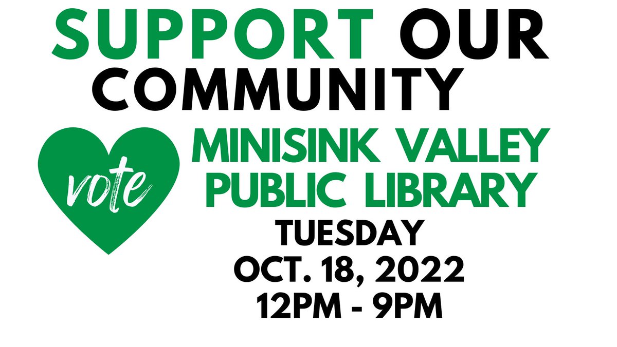 MinValPublicLib's tweet image. Did you know? #MinisinkValleyCentralSchoolDistrict is the ONLY school district in Orange County NY without a PUBLIC LIBRARY? 🤷‍♂️ Let&apos;s make sure we change that on Oct 18th! Vote YES from 12PM - 9PM #mvpl #oct18 #voteyes #supportmv  friendsmvpl.org