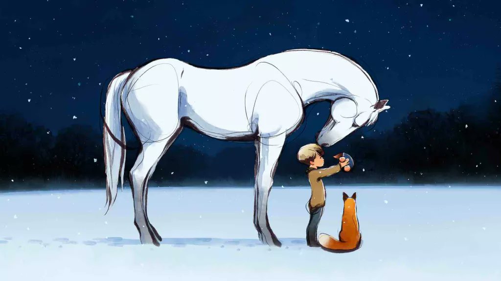 In addition, and most excitingly, for me anyway, the star-studded— Idris Elba, Tom Hollander, Gabriel Byrne—animated BBC special THE BOY, THE MOLE, THE FOX AND THE HORSE, based on the book by Charlie Mackesy, will debut on Apple TV+ on Christmas Day, the same as in the UK.