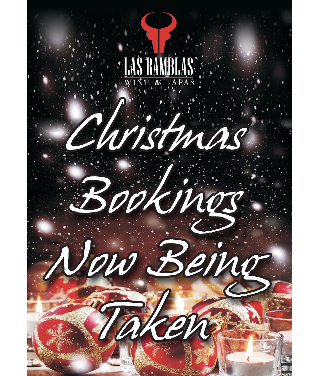ENJOY A #SPANISH STYLE 
#CHRISTMAS PARTY 🎄🥂

Get together with friends, family and colleagues for a December to remember at Las Ramblas

View our #Festive Party Menu here 
LasRamblasWineandTapas.co.uk

Contact the team for reservations 
info@lasramblaswineandtapas.co.uk
01925 654199