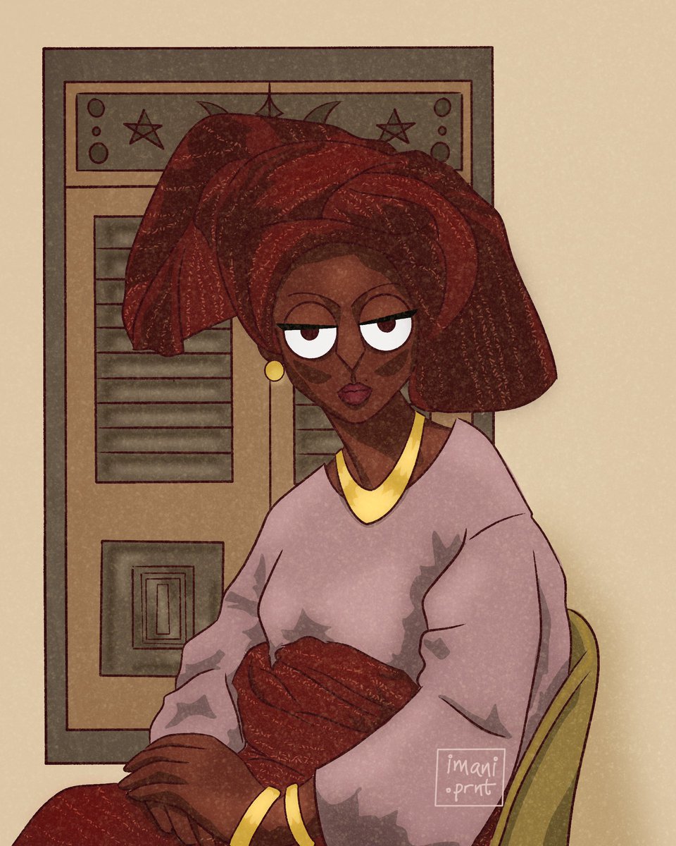 imanie's tweet photo. Hi 👋🏾, Iman here and I’ve been drawing retro Nigerian women for the past four weeks ❤️❤️ #PortfolioDay https://t.co/6T9QQGj8Eq